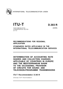 ITU-T D.303R (03 1995) (英) Determination of accoun