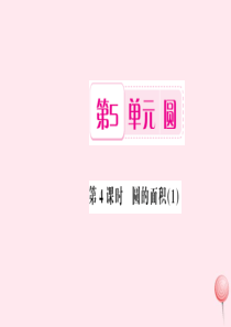 六年级数学上册 5 圆 第4课时 圆的面积1习题课件 新人教版