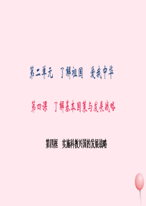 九年级政治全册 第二单元 了解祖国 爱我中华 第四课 了解基本国策与发展战略 第四框 实施科教兴国的