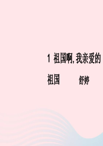 九年级语文下册 第一单元 1 祖国啊，我亲爱的祖国课件1 新人教版