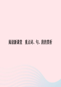 九年级语文下册 第四单元 重点词 句 段的赏析习题课件 （新版）新人教版