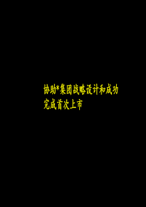 协助某集团战略设计和成功完成首次上市