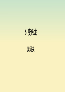 九年级语文下册 第二单元 6《变色龙》导学课件 新人教版