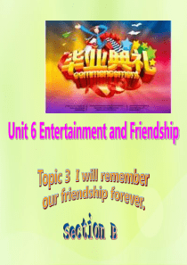 九年级英语下册 Unit 6 Entertainment and Friendship Topic 