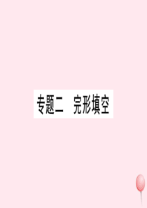 九年级英语全册 专题强化训练二 完形填空习题课件（新版）人教新目标版