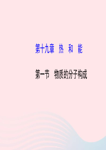 九年级物理下册 第十九章 第一节 物质的分子构成课件 鲁科版五四制