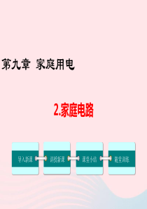 九年级物理下册 第九章 家庭用电2 家庭电路教学课件（新版）教科版