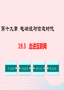 九年级物理下册 19.3 走进互联网教学课件 （新版）粤教沪版