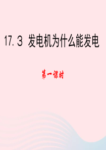 九年级物理下册 17.3 发电机为什么能发电课件 （新版）粤教沪版