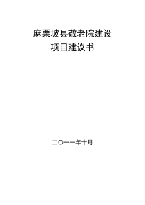 麻栗坡县中心敬老院建设项目建议书