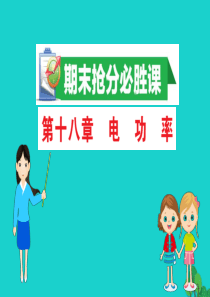 九年级物理全册 期末抢分必胜课 第十八章 电功率课件 （新版）新人教版