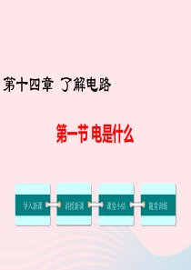 九年级物理全册 第十四章 第一节 电是什么课件 （新版）沪科版