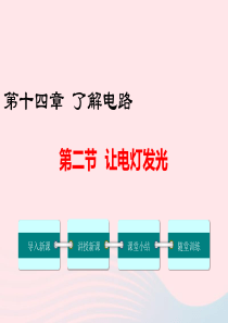 九年级物理全册 第十四章 第二节 让电灯发光课件 （新版）沪科版