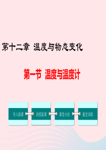 九年级物理全册 第十二章 第一节  温度与温度计课件 （新版）沪科版