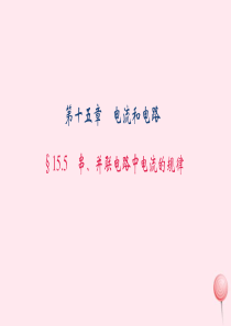 九年级物理全册 15.5 串、并联电路中电流的规律习题课件 （新版）新人教版