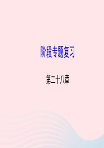 九年级数学下册 阶段专题复习 第28章锐角三角函数习题课件 新人教版