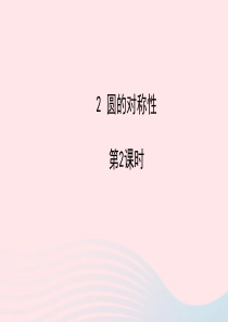 九年级数学下册 第三章圆 2 圆的对称性第2课时习题课件 北师大版