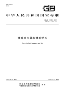 GB∕T 13344-2019 潜孔冲击器和潜孔钻头