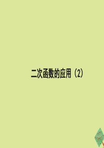 九年级数学下册 第三十章 二次函数 30.4《二次函数的应用（2）》课件2 （新版）冀教版