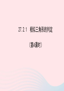 九年级数学下册 第27章相似 27.2相似三角形 1 相似三角形的判定第4课时习题课件 新人教版