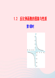 九年级数学下册 第1章反比例函数 1.2 反比例函数的图象与性质第1课时教学课件 湘教版