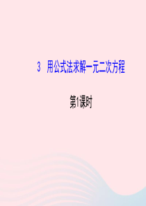 九年级数学上册 第二章 一元二次方程 3用公式法求解一元二次方程（第1课时）习题课件 （新版）北师大