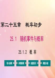 九年级数学上册 第25章 概率初步 25.1 随机事件与概率 25.1.2 概率课件（新版）新人教版