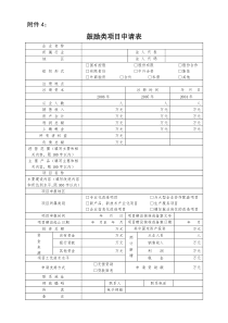 鼓励类项目申请表