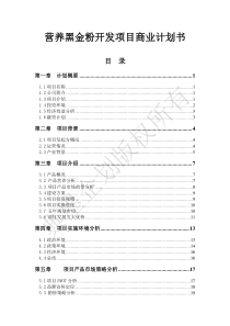 黑金粉五谷营养食品开发项目可研报告