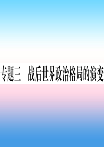 九年级历史下册 期末专题复习 专题三 战后世界政治格局的演变习题课件 新人教版