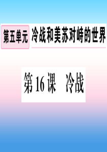 九年级历史下册 第五单元 冷战和美苏对峙的世界 第16课 冷战习题课件 新人教版