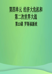 九年级历史下册 第四单元 经济大危机和第二次世界大战 第13课 罗斯福新政导学课件 新人教版