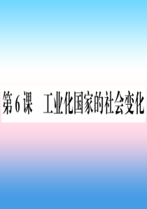 九年级历史下册 第二单元 第二次工业革命和近代科学文化 第6课 工业化国家的社会变化习题课件 新人教