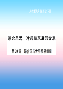 九年级历史下册 第6单元 冷战结束后的世界 第20课 联合国与世界贸易组织作业课件 新人教版