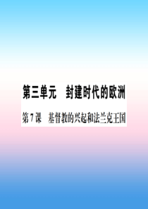 九年级历史上册 第3单元 封建时代的欧洲 第7课 基督教的兴起和法兰克帝国作业课件 新人教版