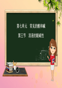 九年级化学下册 第七单元 常见的酸和碱 第三节 溶液的酸碱性课件 （新版）鲁教版