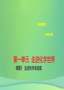 九年级化学上册 第一单元 走进化学世界 1.3 走进化学实验室课件1 （新版）新人教版