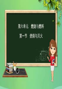 九年级化学上册 第六单元 燃烧与燃料 第一节 燃烧与灭火课件 （新版）鲁教版