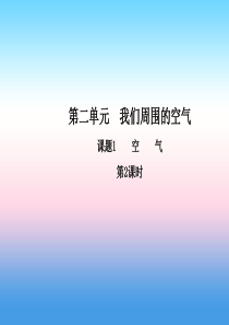 九年级化学上册 第二单元 我们周围的空气 课题1 空气（第2课时）高效课堂课件 （新版）新人教版