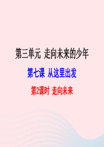 九年级道德与法治下册 第三单元 走向未来的少年 第七课 从这里出发 第2框 走向未来课件 新人教版