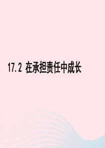 九年级道德与法治下册 第八单元 积极承担社会责任 第17课 做一个负责任的人 第2框 在承担责任中成