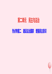 九年级道德与法治上册 热点专题二 建设法治国家 增强民主意识习题课件 新人教版