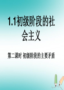 九年级道德与法治上册 第一单元 认识国情 爱我中华 1.1 感知祖国发展的脉动 第二框初级阶段的主要