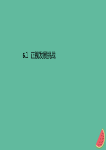 九年级道德与法治上册 第三单元 文明与家园 第六课 建设美丽中国 第1框 正视发展挑战课件 新人教版