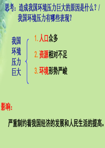 九年级道德与法治上册 第二单元 关爱自然 关爱人类 第二节 我国的环境压力课件 湘教版