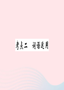 江西省2020春九年级语文下册 七-九年级基础知识梳理 考点二 词语运用习题课件 新人教版