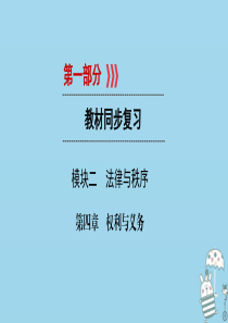 江西省2018届中考政治 模块二 法律与秩序 第四章 权利与义务复习课件