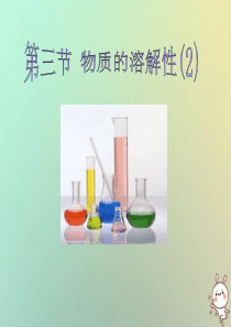 江苏省徐州市铜山区九年级化学下册 6.3 物质的溶解性 6.3.2 物质的溶解性课件 沪教版