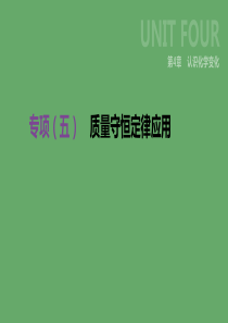 江苏省徐州市2019年中考化学专项复习 专项（五）质量守恒定律应用课件