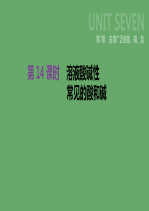 江苏省徐州市2019年中考化学复习 第7章 应用广泛的酸、碱、盐 第14课时 溶液酸碱性 常见的酸和